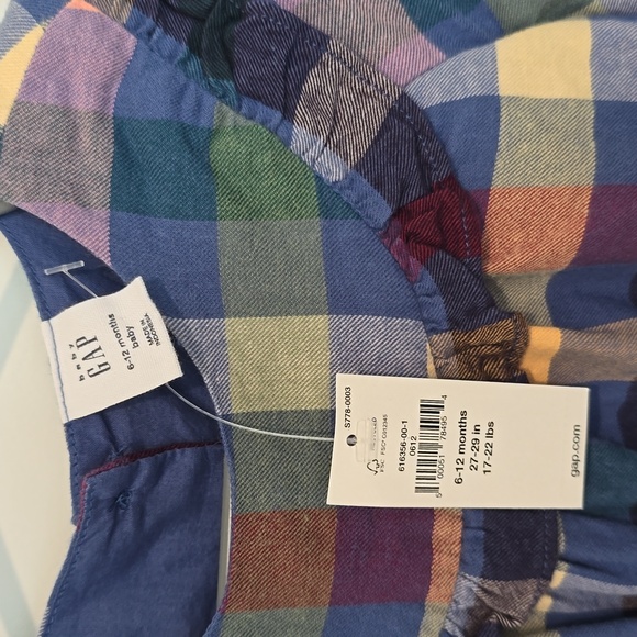 Baby Gap plaid flannel dress with matching bloomers - Picture 2 of 5